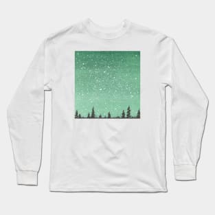 Green Nightsky Long Sleeve T-Shirt